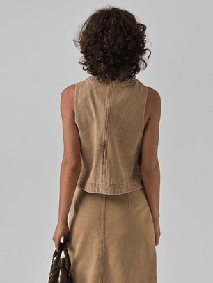 TOP DE GANGA MILLIE COM BORDADO ORFEU PARIS