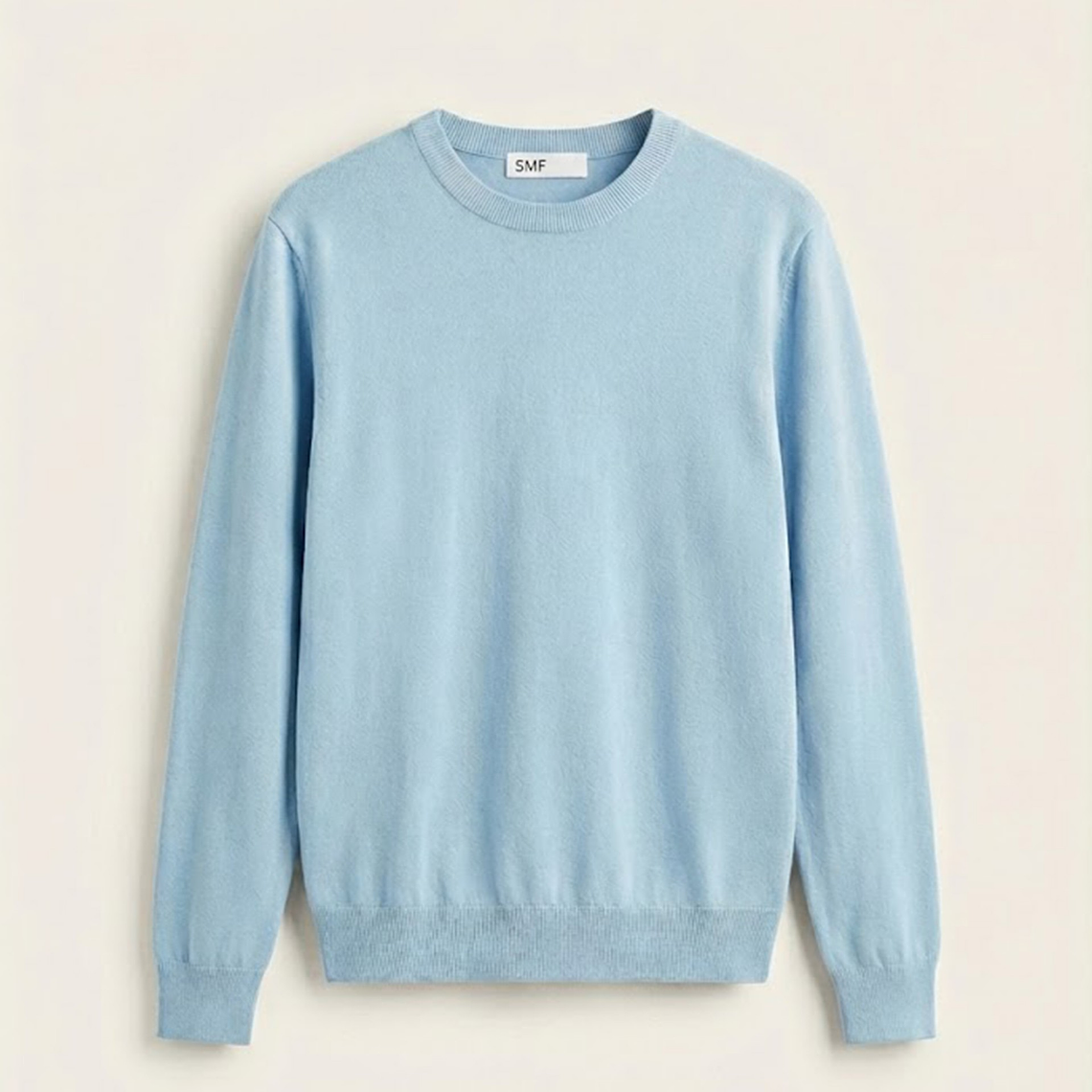 CAMISOLA DE MALHA AZUL CLARO SMF JEANS HOMEM  1