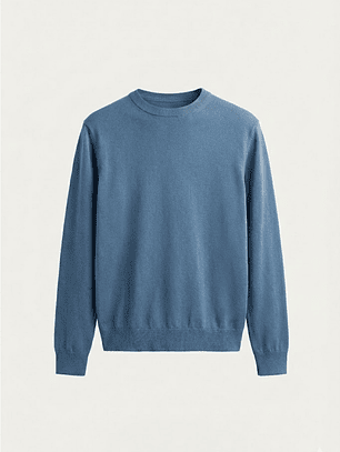 CAMISOLA DE MALHA AZUL GANGA SMF JEANS HOMEM  