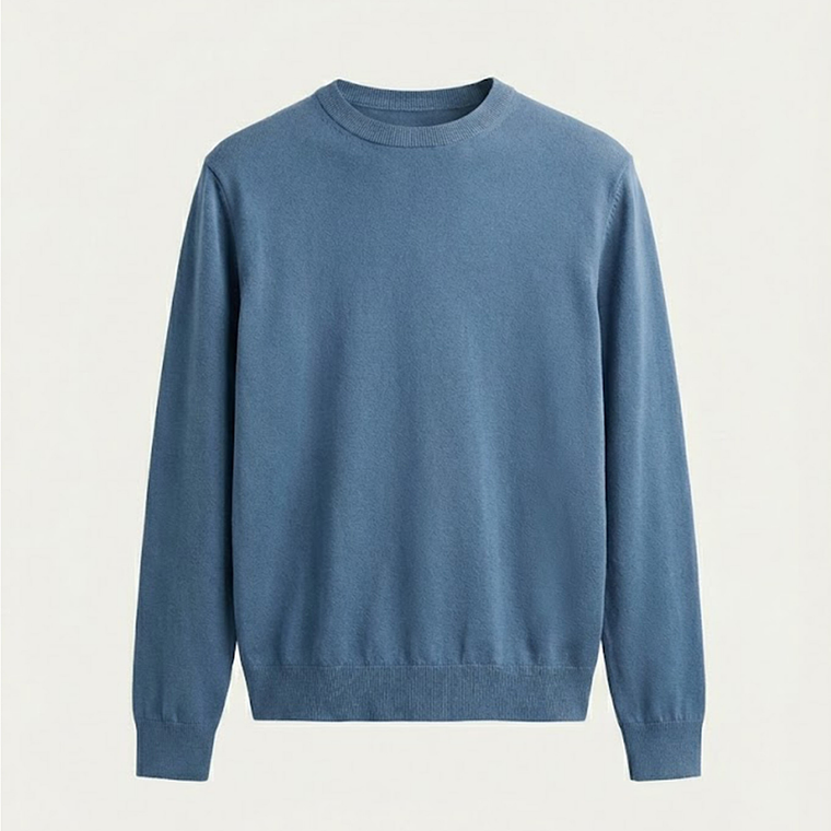 CAMISOLA DE MALHA AZUL GANGA SMF JEANS HOMEM   1