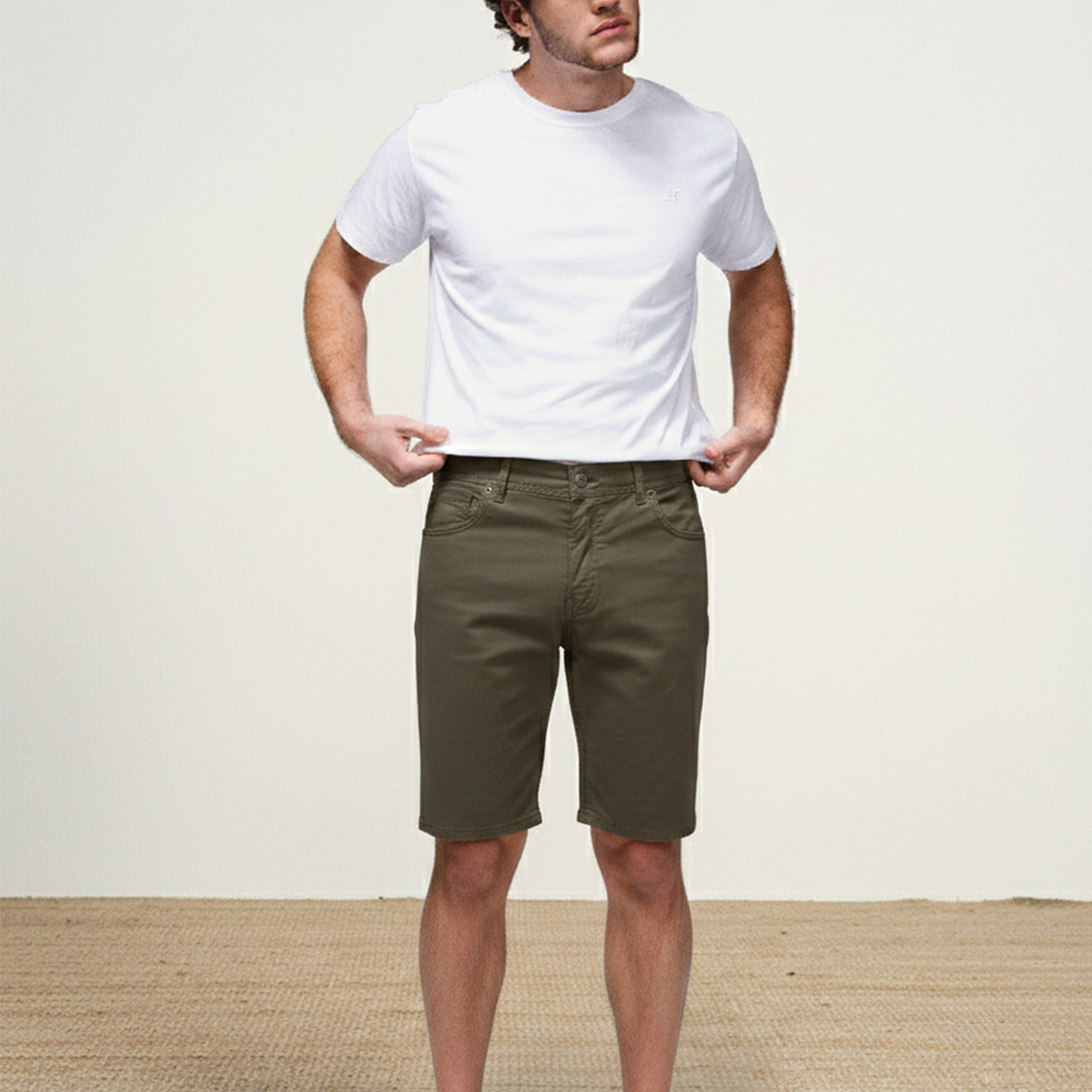 CALÇÕES BERMUDA CAQUI SMF JEANS HOMEM 1