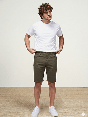 CALÇÕES BERMUDA CAQUI SMF JEANS HOMEM