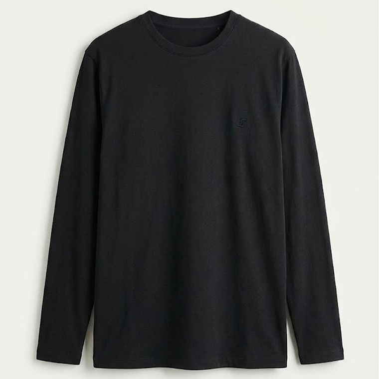 LONGSLEEVE BÁSICA RELAXED PRETO FIT SMF JEANS HOMEM 2