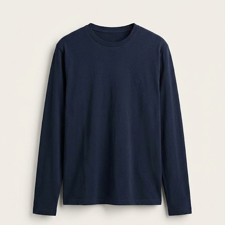 LONGSLEEVE BÁSICA RELAXED AZUL FIT SMF JEANS HOMEM  2