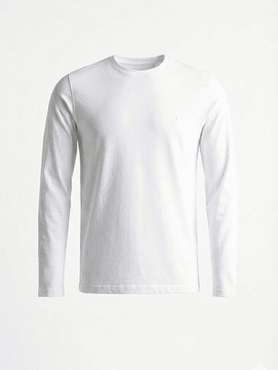 LONGSLEEVE BÁSICA RELAXED BRANCO FIT SMF JEANS HOMEM 