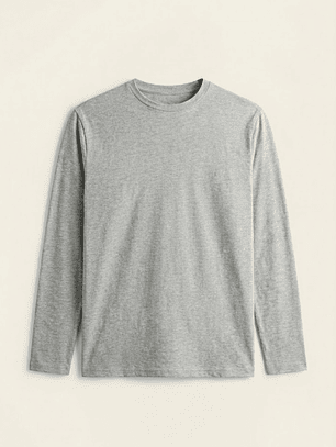 LONGSLEEVE BÁSICA RELAXED CINZAFIT SMF JEANS HOMEM 