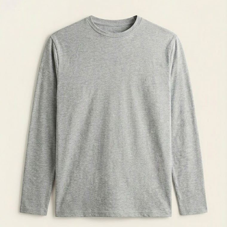 LONGSLEEVE BÁSICA RELAXED CINZAFIT SMF JEANS HOMEM  2