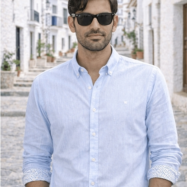 CAMISA DE LINHO AZUL CLARO YELLOWSKIN 1