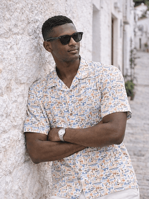 CAMISA DE MANGA CURTA ESTAMPADA YELLOWSKIN