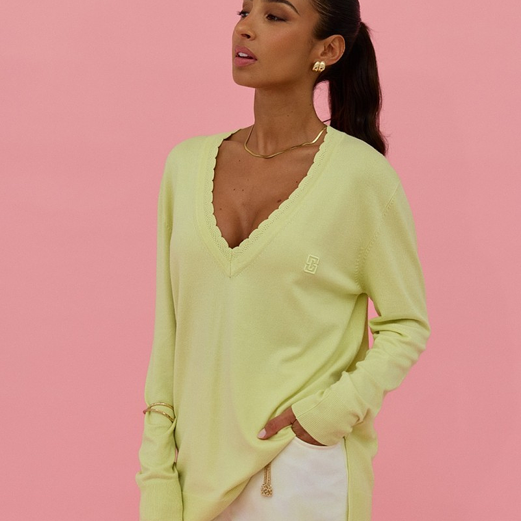 TÚNICA DE MALHA COM DECOTE TRABALHADO PÊSSEGO SCRIPTA 3