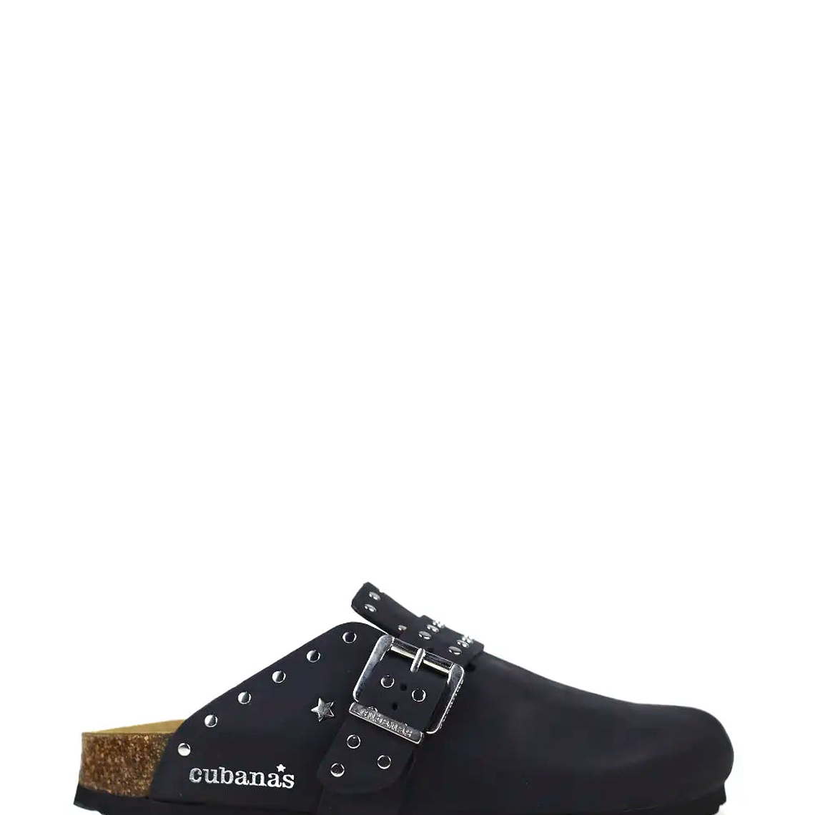 SANDÁLIA MARIA PELE PRETA COM TACHAS CUBANAS 1