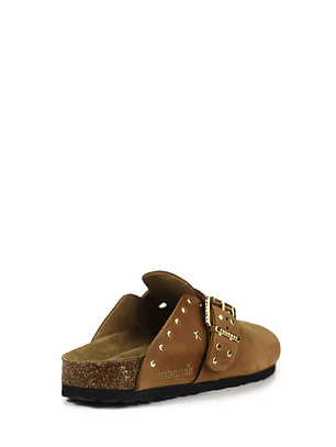 SANDÁLIA MARIA EM CAMURÇA CASTNAHA E TACHAS CUBANAS