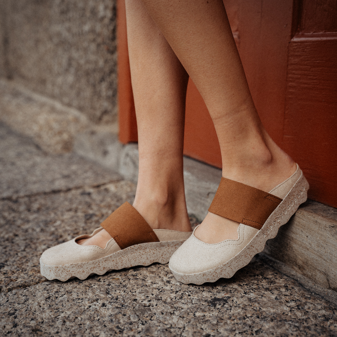 SANDÁLIAS CANA NUDE/CAMEL ASPORTUGUESAS  1