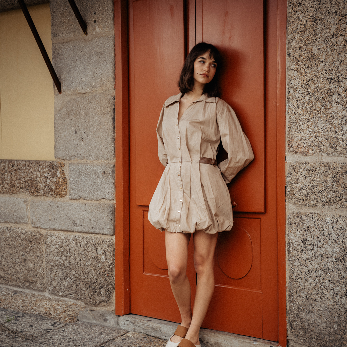 SANDÁLIAS CANA NUDE/CAMEL ASPORTUGUESAS  2