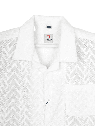 CAMISA ALGODÃO COM BORDADO ZIGZAG YELLOWSKIN 