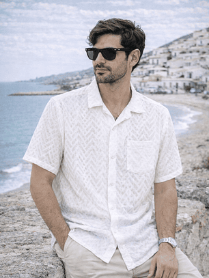 CAMISA ALGODÃO COM BORDADO ZIGZAG YELLOWSKIN 