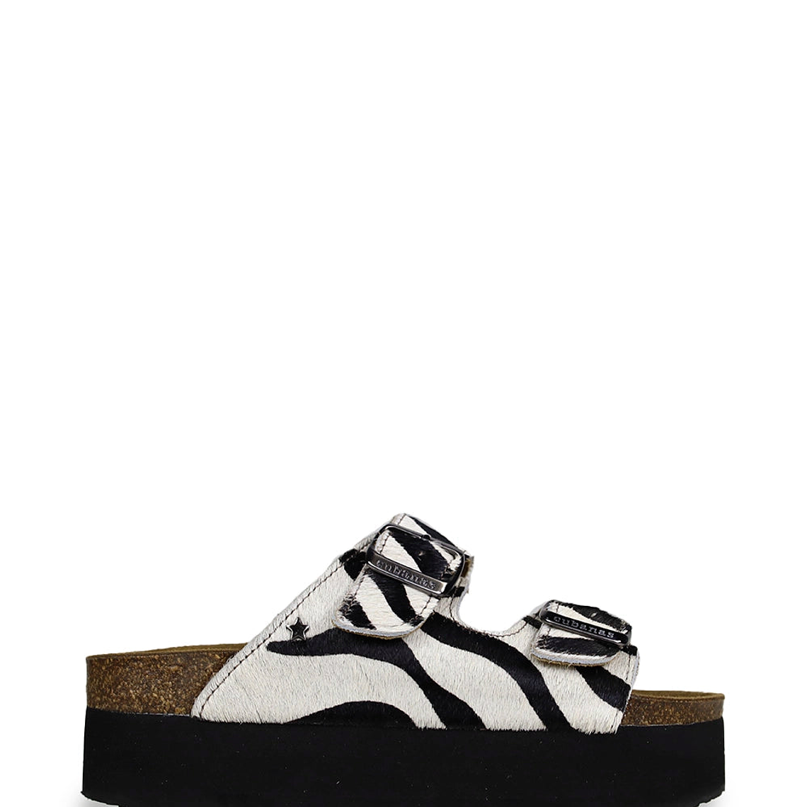 SANDÁLIAS AMÁLIA PLATAFORMA EM ANIMAL PRINT ZEBRA CUBANAS 1