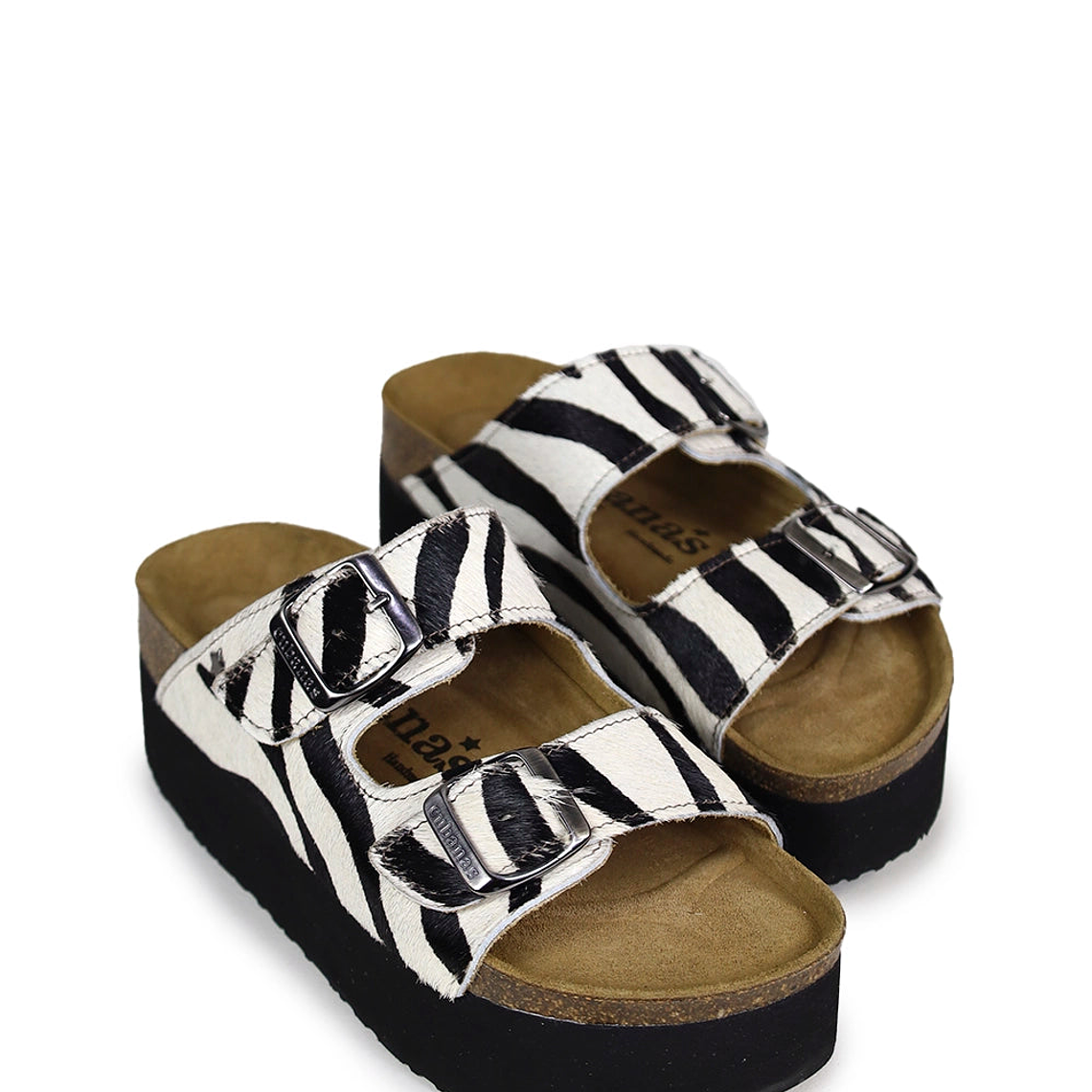SANDÁLIAS AMÁLIA PLATAFORMA EM ANIMAL PRINT ZEBRA CUBANAS 2