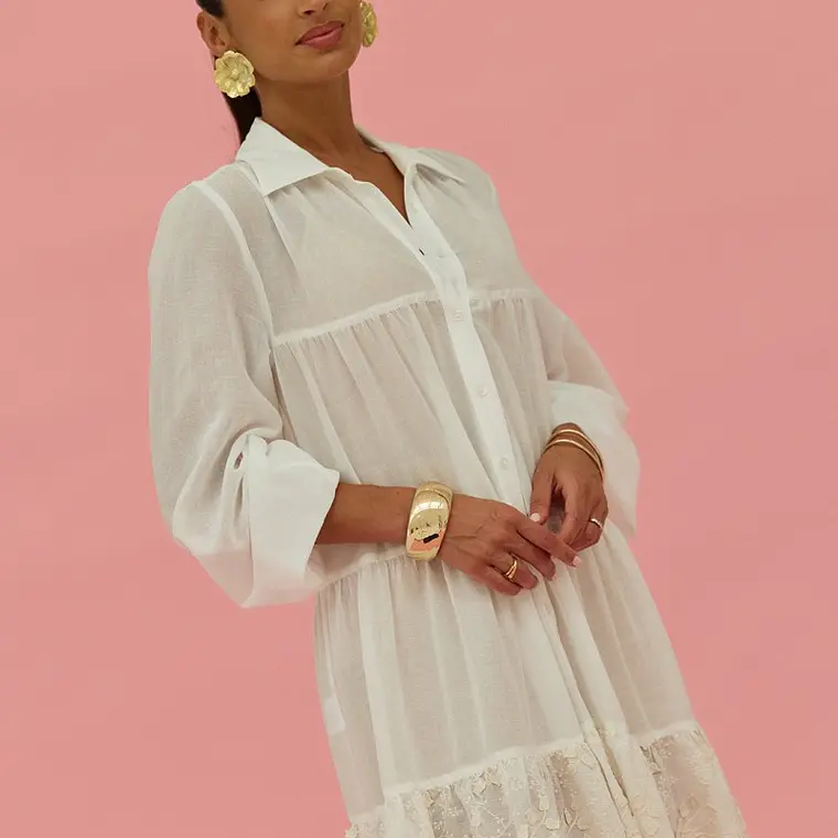 VESTIDO CURTO COM PORMENOR BORDADO SCRIPTA 3