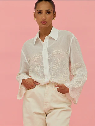 BLUSA COM BORDADOS SCRIPTA 