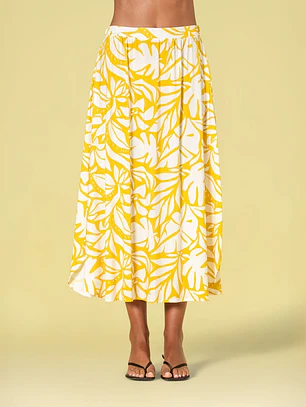 SAIA ESTAMPADA DE MALHA FRIA RUGA