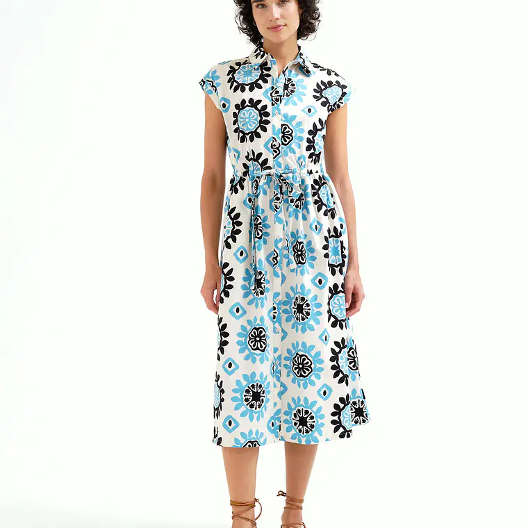 VESTIDO ESTAMPADO AZULEJO COMPAÑIA FANTASTICA 2