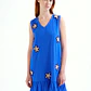 VESTIDO CURTO AZUL COM ESTRELAS DO MAR COMPAÑIA FANTASTICA  - thumbnail 2