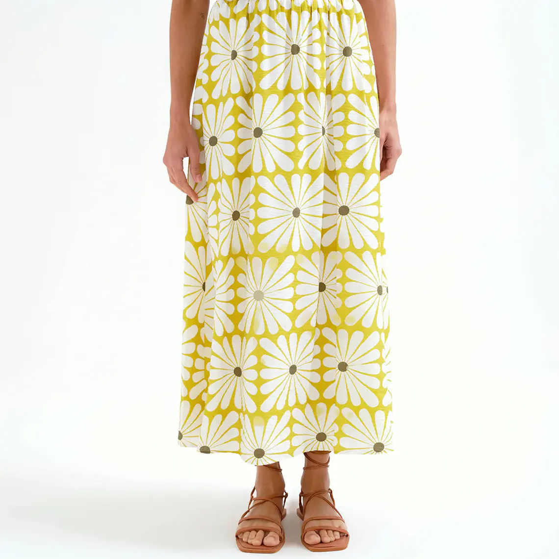 SAIA ESTAMPADA FLOR DE OLIVEIRA COMPAÑIA FANTASTICA 2