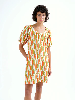 VESTIDO CURTO ESTAMPADO ALOE COMPAÑIA FANTASTICA