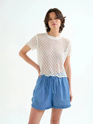 T-SHIRT RENDA BRANCA COMPAÑIA FANTASTICA