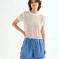 T-SHIRT RENDA BRANCA COMPAÑIA FANTASTICA - thumbnail 1