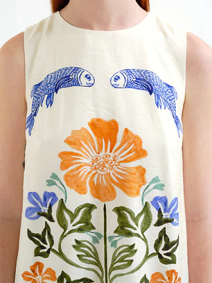 VESTIDO CURTO SEREIAS COMPAÑIA FANTASTICA 