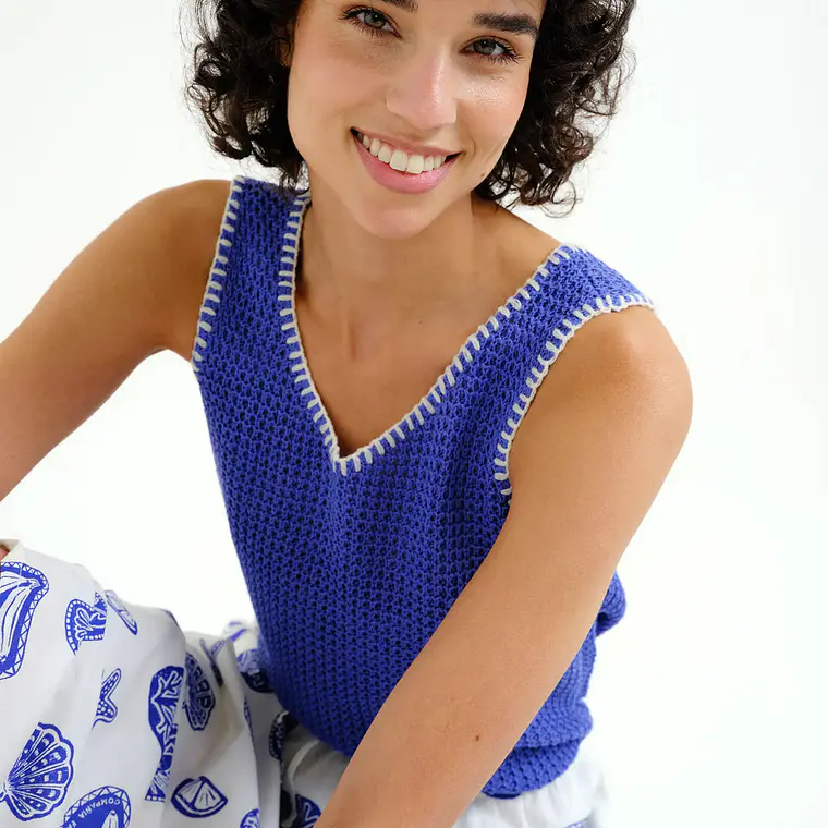 TOP CROCHE AZUL COMPAÑIA FANTASTICA 2