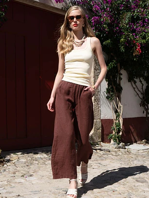 CALÇAS PANTALONA DE LINHO LIBERJEANS 