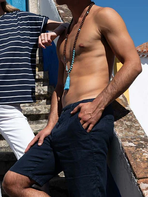 CALÇÕES DE LINHO JOGGER COM ELÁSTICO ATRÁS LIBERJEANS 