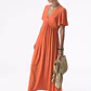 VESTIDO COMPRIDO LARANJA KORA ORFEU PARIS - thumbnail 1
