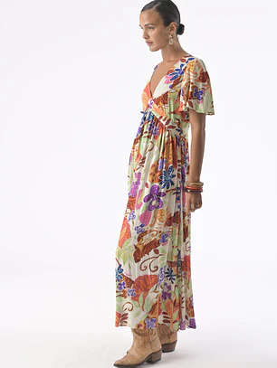 VESTIDO COMPRIDO ESTAMPADO KORA ORFEU PARIS
