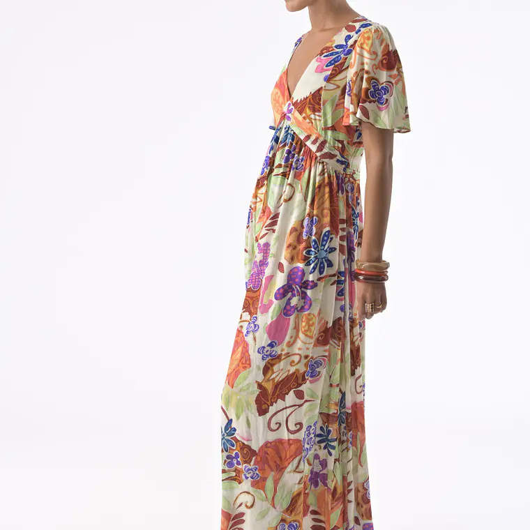 VESTIDO COMPRIDO ESTAMPADO KORA ORFEU PARIS 1
