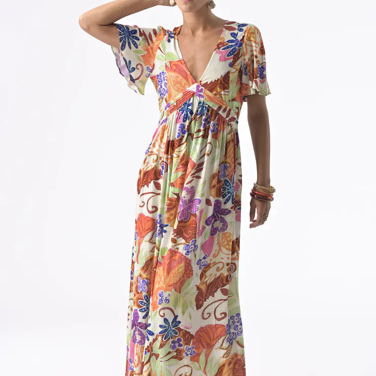 VESTIDO COMPRIDO ESTAMPADO KORA ORFEU PARIS 2