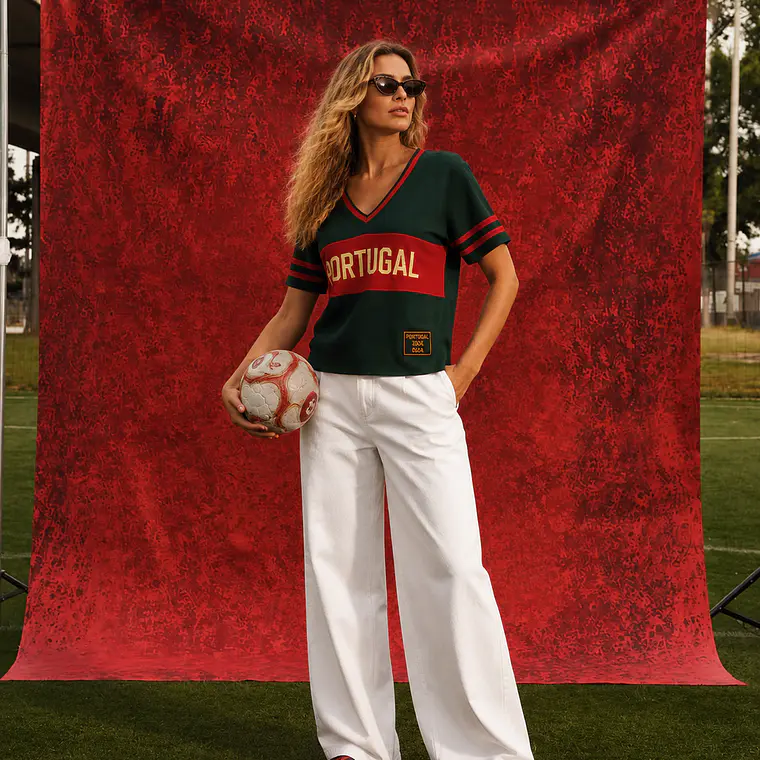 T-SHIRT COM FUNDO VERDE PORTUGAL 4