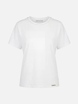 T-SHIRT EM ALGODÃO COM MISSANGAS SCRIPTA 