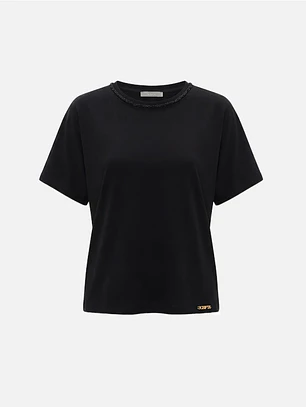 T-SHIRT EM ALGODÃO COM MISSANGAS SCRIPTA 