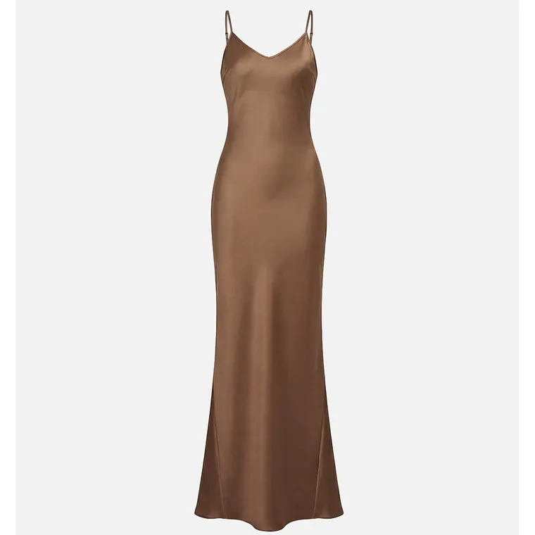 VESTIDO ACETINADO COM ALÇA FINA E COSTAS DECOTADAS SCRIPTA 3