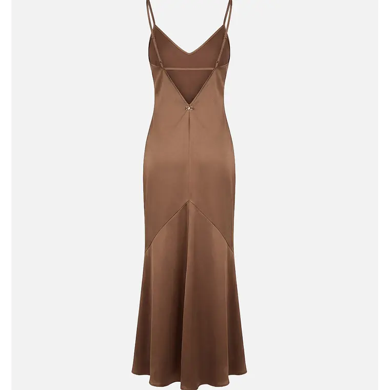 VESTIDO ACETINADO COM ALÇA FINA E COSTAS DECOTADAS SCRIPTA 4