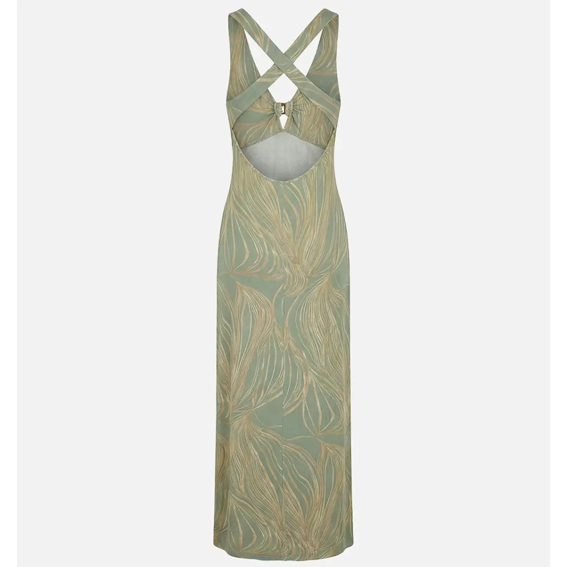 VESTIDO DE MALHA ESTAMPADO COM COSTAS COM ABERTURA SCRIPTA 3