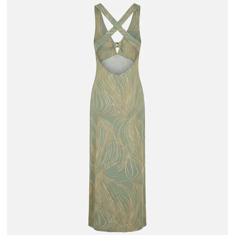 VESTIDO DE MALHA ESTAMPADO COM COSTAS COM ABERTURA SCRIPTA 3