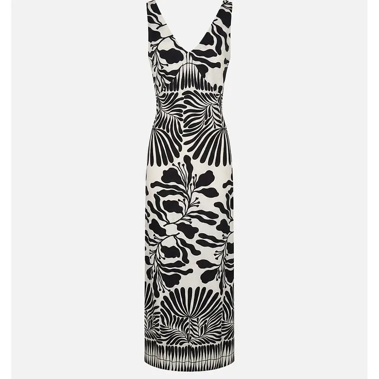 ´VESTIDO COMPRIDO ESTAMPADO COM COSTAS CRUZADAS SCRIPTAS 3