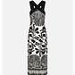 VESTIDO ESTAMPADO EM MALHA COM DECOTE CRUZADO SCRIPTA - thumbnail 1