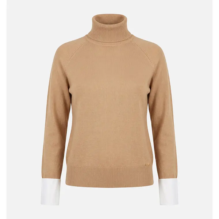 CAMISOLA DE MALHA COM PUNHOS EFEITO CAMISA SCRIPTA  2