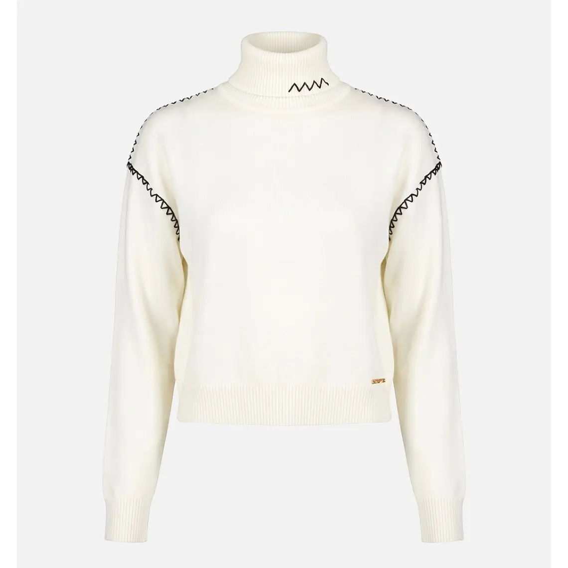 CAMISOLA DE MALHA EM GOLA ALTA COM PORMENOR EM CONTRASTE SCRIPTA  3